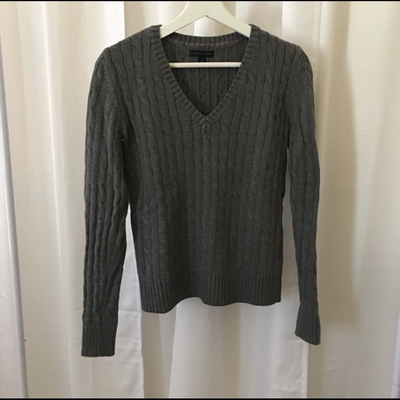 Tommy Hilfiger V-Neck Pullover Sweater {Gray} - Picture 8 of 8